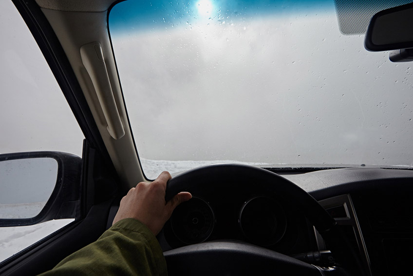 foggy windshield