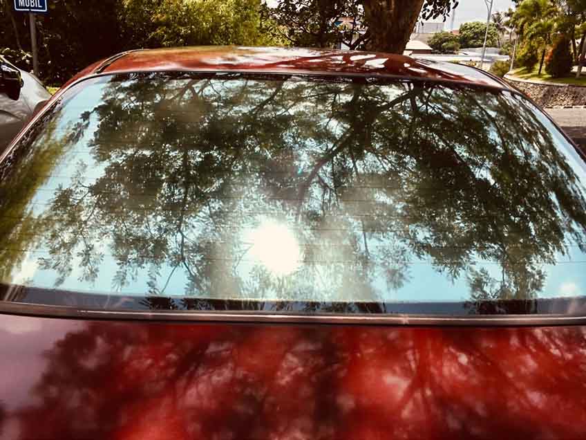 windshield in sunlight